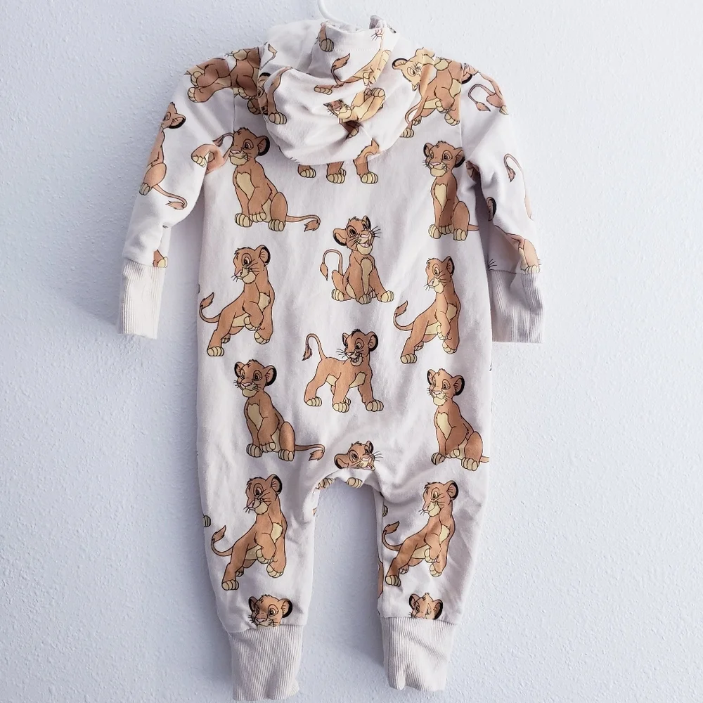 H&M Disney Lion King Simba Long Sleeve Onesie Hoodie - Picture 6 of 8
